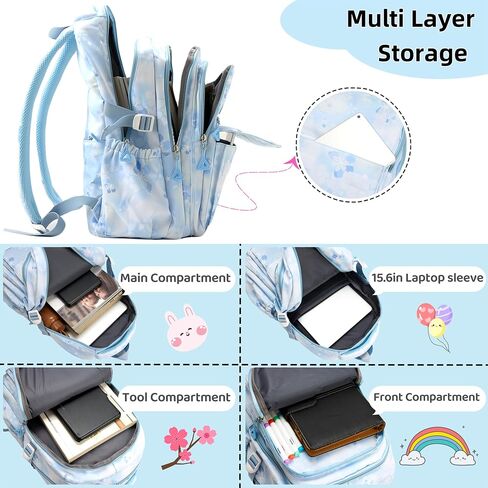Kids backpack for Girl Bookbag for Girls with Lunch Bag & Pen Case studen Elementary Middle High schoolbag (pink) in Saudi Arabia