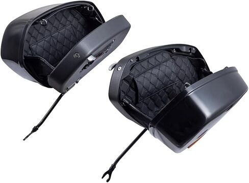 Advanblack Custom Stitching Saddlebag Liners for '18-'24 Harley Low Rider ST FLHXST Sport Glide FLSB (Orange Stitching) in Saudi Arabia