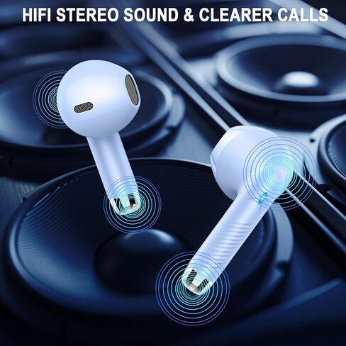 Wireless Earbuds, Bluetooth 5.4 Headphones HiFi Stereo, in Ear Earphones with 4 ENC Noise Cancelling Mics, 40H Playback Ear Buds with Mini Case LED Display, IP7 Waterproof Headset with USB C Charging in Kuwait