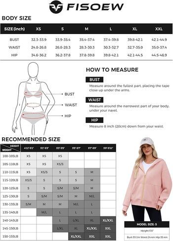 Fisoew Women's Zip Up Hoodies Sweatshirts Casual Long Sleeve Hooded Jackets Fall Trendy Y2K Clothes in Saudi Arabia
