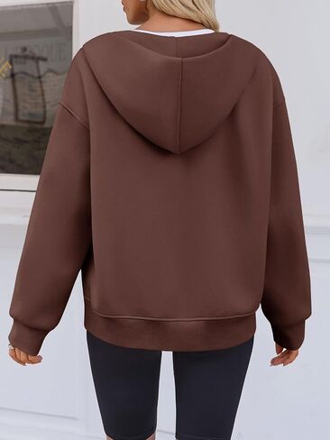 Fisoew Women's Zip Up Hoodies Sweatshirts Casual Long Sleeve Hooded Jackets Fall Trendy Y2K Clothes in Saudi Arabia