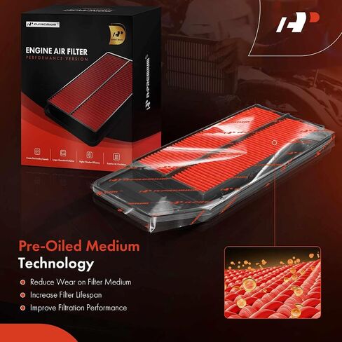 A-Premium Pre-oiled Engine Air Filter Compatible with Honda Accord 2003-2007 & Acura TSX 2004-2008, 2.4L, Replace# SPA2276 in Saudi Arabia