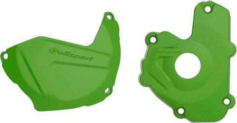 Polisport Clutch and Ignition Cover Protector Kit For Kawasaki KX 250F (2013-2016) - Green in Kuwait