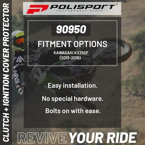 Polisport Clutch and Ignition Cover Protector Kit For Kawasaki KX 250F (2013-2016) - Green in Kuwait