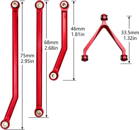 High Clearance Links Set for Axial SCX24 Deadbolt AXI90081 (Black) in Saudi Arabia