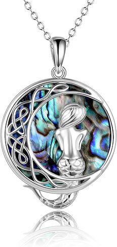 POPLYKE Mermaid Necklace 925 Sterling Silver Classic Necklace Mermaid Pendant Birthday Gifts Jewelry for Women in Saudi Arabia