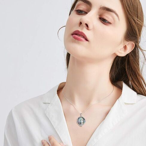 POPLYKE Mermaid Necklace 925 Sterling Silver Classic Necklace Mermaid Pendant Birthday Gifts Jewelry for Women in Saudi Arabia