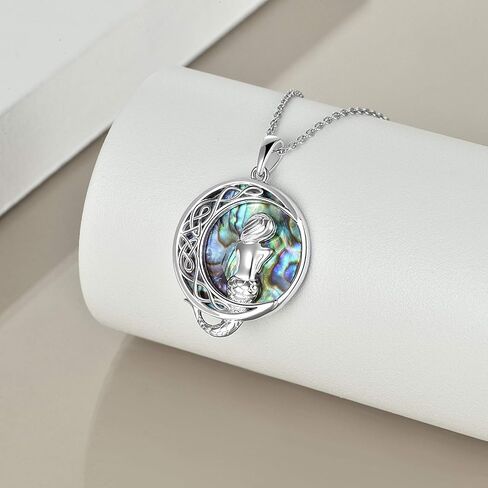 POPLYKE Mermaid Necklace 925 Sterling Silver Classic Necklace Mermaid Pendant Birthday Gifts Jewelry for Women in Saudi Arabia
