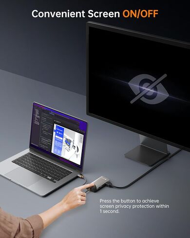 Novoo USB C station Dual Monitor ، 15 في 1 محطة لرسوم الإرساء 3 مع 2 HDMI ، VGA ، USB C/A المنافذ ، 100 واط PD ، RJ45 ، SD/TF والصوت ، محول متعددة ل MacBook/Dell/iPhone/iPad/HP/HP/Lenovo in Kuwait