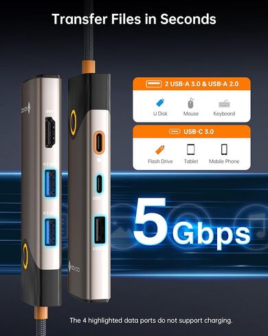 Novoo USB C station Dual Monitor ، 15 في 1 محطة لرسوم الإرساء 3 مع 2 HDMI ، VGA ، USB C/A المنافذ ، 100 واط PD ، RJ45 ، SD/TF والصوت ، محول متعددة ل MacBook/Dell/iPhone/iPad/HP/HP/Lenovo in Kuwait