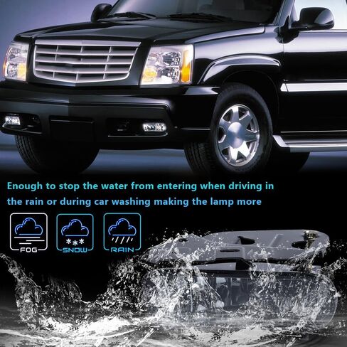 مجموعة أضواء الضباب Cheda متوافقة مع 2002 2003 2004 2005 2006 Cadilliac Escalader w/plubs استبدال الجوانب اليمنى واليسرى 2pc (عدسة دخان) in Kuwait