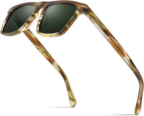 Hepidem Matte Acetate Vintage Retro Square Squarized Seconsives for Men UV400 UV Protection Sun Glasses in Kuwait