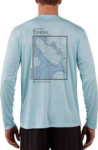 Coastal Classics Exuma Bahamas Men's UPF 50+ Sun Protection Long Sleeve T-Shirt in Saudi Arabia