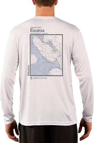 Coastal Classics Exuma Bahamas Men's UPF 50+ Sun Protection Long Sleeve T-Shirt in Saudi Arabia