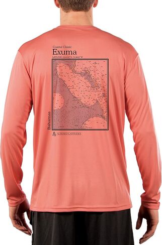 Coastal Classics Exuma Bahamas Men's UPF 50+ Sun Protection Long Sleeve T-Shirt in Saudi Arabia