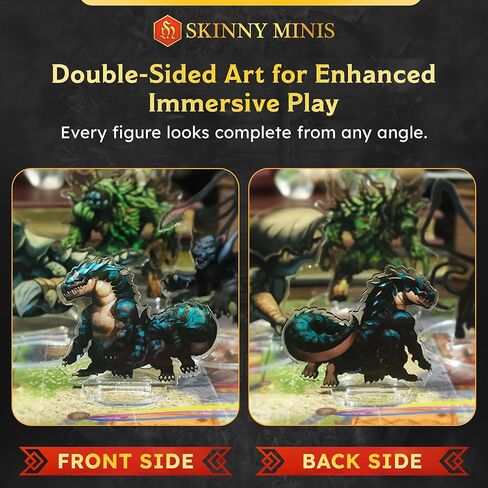 المنمنمات المتوافقة مع D&D لـ Dungeon Masters - منمنمات DND ثنائية الأبعاد رسومات مزدوجة الجوانب - منمنمات DND مصنوعة من الأكريليك المتين وتصميمات فريدة in Kuwait