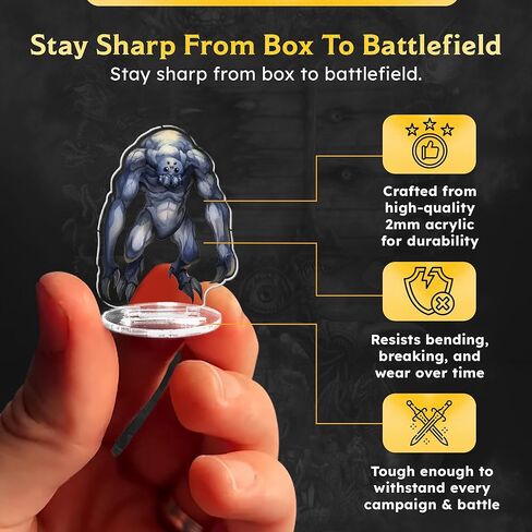 المنمنمات المتوافقة مع D&D لـ Dungeon Masters - منمنمات DND ثنائية الأبعاد رسومات مزدوجة الجوانب - منمنمات DND مصنوعة من الأكريليك المتين وتصميمات فريدة in Kuwait