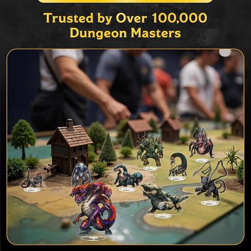 المنمنمات المتوافقة مع D&D لـ Dungeon Masters - منمنمات DND ثنائية الأبعاد رسومات مزدوجة الجوانب - منمنمات DND مصنوعة من الأكريليك المتين وتصميمات فريدة in Kuwait