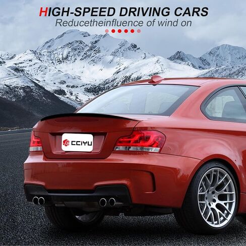 cciyu Rear Trunk Lip Spoiler Fits for 2007-2013 for BMW E82 1-Series Coupe Spoiler Wing,Glossy Black in Saudi Arabia