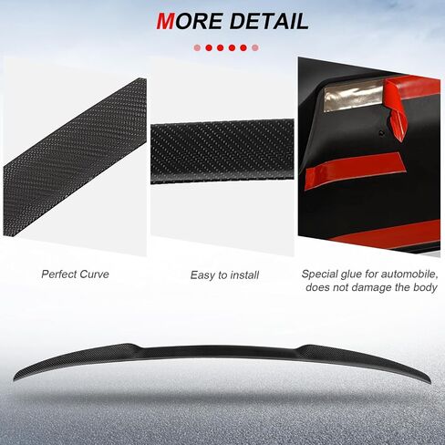 cciyu Rear Trunk Lip Spoiler Fits for 2007-2013 for BMW E82 1-Series Coupe Spoiler Wing,Glossy Black in Saudi Arabia