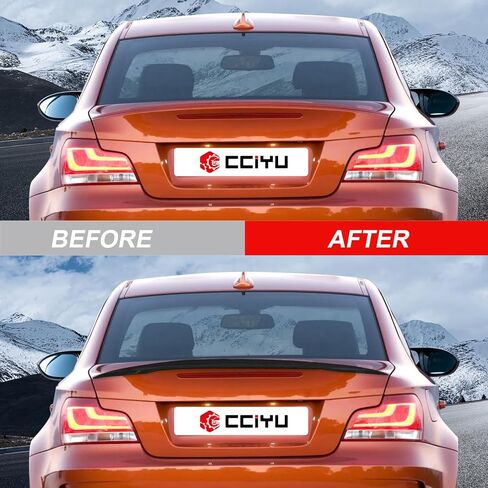 cciyu Rear Trunk Lip Spoiler Fits for 2007-2013 for BMW E82 1-Series Coupe Spoiler Wing,Glossy Black in Saudi Arabia