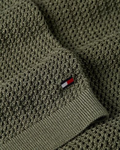 Tommy Hilfiger Men's Structured Knit Short Sleeve Regular Fit Overshirt in Saudi Arabia
