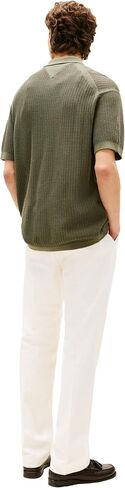 Tommy Hilfiger Men's Structured Knit Short Sleeve Regular Fit Overshirt in Saudi Arabia