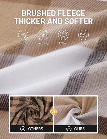 TACVASEN Men's Flannel Shirts Long Sleeve Button Down Soft Brushed Cotton Flannel Casual Plaid Spring Fall Shirt in Saudi Arabia