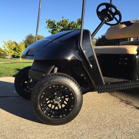 Sti HD3 Gloss Black 10 "Golf Cart Wheels و 205/50-10 Dot Golf Cart Carbo - مجموعة من 4 in Saudi Arabia