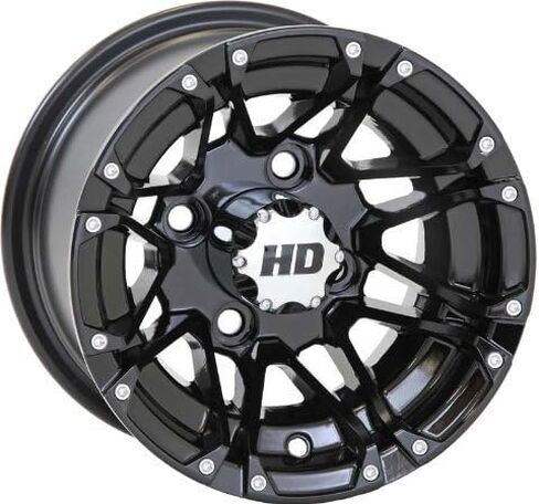 Sti HD3 Gloss Black 10 "Golf Cart Wheels و 205/50-10 Dot Golf Cart Carbo - مجموعة من 4 in Saudi Arabia