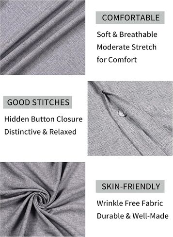 Mens Button Down Short Sleeve Shirt Linen Textured Summer Casual Shirts Beach Vacation Wedding Tops Wrinkle Free in Saudi Arabia