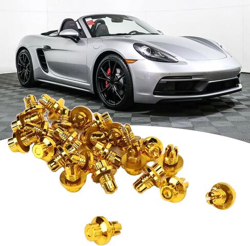 25pcs Wheel Rim Rivets, 7mm/0.28in Decorative Nails Wheel Rim Lip Rivets Nuts Replacement Rivets Gold ABS Wheel Lip Rivets Nuts in Saudi Arabia