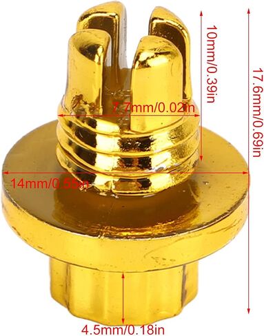 25pcs Wheel Rim Rivets, 7mm/0.28in Decorative Nails Wheel Rim Lip Rivets Nuts Replacement Rivets Gold ABS Wheel Lip Rivets Nuts in Saudi Arabia