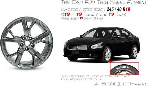 For Nissan Maxima OEM Design Wheel 19" 19x8 2012-2014 Grey Single Replacement Rim in Saudi Arabia