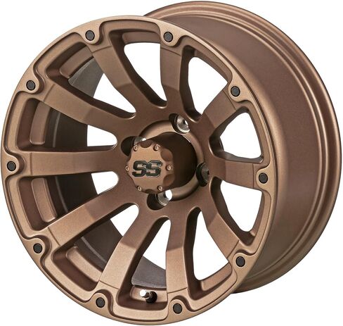 RM CART - 12 "Beast Matte Bronze على إطارات 215/50-12 لذيذة (مجموعة من 4) ، يمكن استخدام عربات Club Car & Ezgo وإطارات عربة الجولف وسرد العجلات ، على جزازات العشب و ATV's in Kuwait