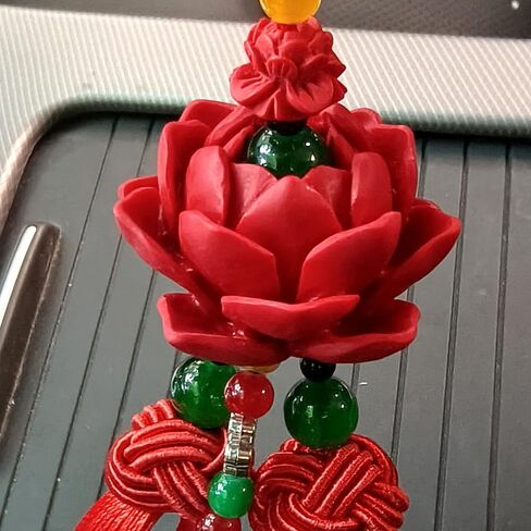 Car Hanging Decoration, Rearview Mirror Decorations, Chinese Traditional Style Crystal Tassel Dangling Ornaments, Home Decoration for Luck Safety Blessing (J) in Saudi Arabia