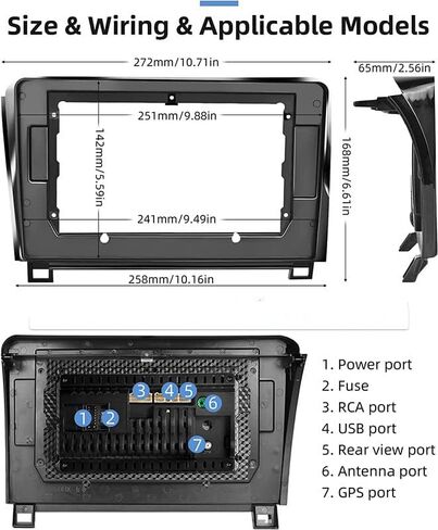 Radio Carplay Car Radio Toyota Tundra 2007-2013 Android Car Stereo لـ Toyota Sequoia 2008-2018 ، Rimoody 10.1 " in Kuwait