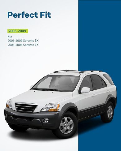 Lujuntec الخارجي ، استبدال مقبض الباب الأيسر من Lujuntec لـ 2003-2009 لـ KIA لـ Sorento Ex ، 2003-2006 لـ KIA لـ Sorento LX استبدال OE 826503E021XX ، KI1310112 Chrome in Saudi Arabia