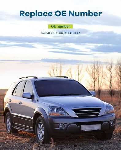 Lujuntec الخارجي ، استبدال مقبض الباب الأيسر من Lujuntec لـ 2003-2009 لـ KIA لـ Sorento Ex ، 2003-2006 لـ KIA لـ Sorento LX استبدال OE 826503E021XX ، KI1310112 Chrome in Saudi Arabia