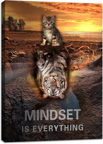 لوحة تحفيزية جدار الجدار العقلية الجدار الفن نمر الملصقات المطبوعات ملهمة إيجابية إيجابية ديكور جدار ملهمة اللوحة القط للمكتب غرفة نوم غرفة المعيشة مؤطرة لتعليق 12 "x16" in Kuwait