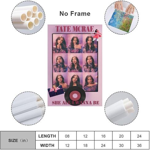 F3Z0Q9W7XN Tate Mcrae Canvas Poster Wall Decorative Art Painting Living Room Bedroom Decoration Gift Unframe-style08x12inch(20x30cm) in Saudi Arabia