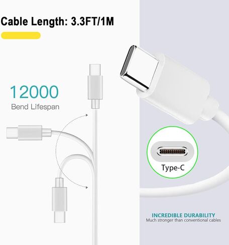 20W Fast Charger for iPhone 16E 15/16 Pro Max, AirPods 4 4th, Airpods Pro 2nd Gen,Beats Solo 4/Pill 2024/Powerbeats Pro 2 USB TPYE C Charging Cord Cable Compatible Apple TV Remote, Ipad 11 A16 2025 in Saudi Arabia