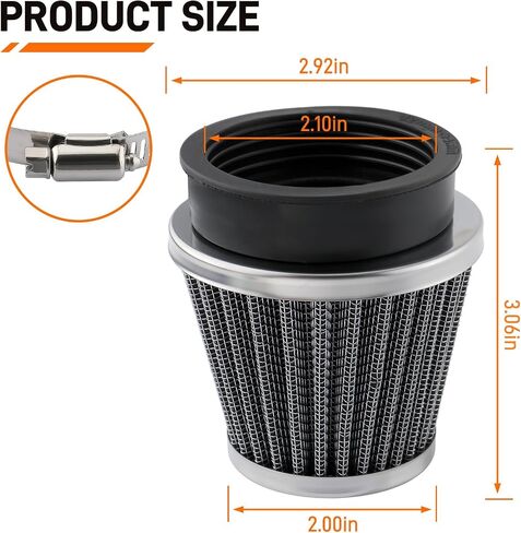 4pcs 52mm دراجة نارية مرشح هواء مرشح مرشح القرحة ل yamaha ل Honda لسوزوكي ل kawasaki دراجة الأوساخ ATV الدراجة الدراجة الدراجة البخارية عتيقة in Saudi Arabia