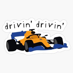 Lando Norris - Drivin' Drivin' - F1 Sticker Vinyl Bumper Sticker Decal Waterproof 5" in Saudi Arabia