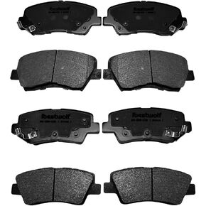 Front and Rear Ceramic Brake Pads for 2011-2016 Hyundai Elantra for 2012-2016 Hyundai Veloster for 2014-2016 Kia Forte Koup Forte5, Disc Brake Pad Replacement P-1543 P-1544 in Kuwait