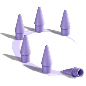 نصائح بديلة لـ Apple Pencil 2nd Gen/1st Gen/USB-C/Apple Pencil Pro Generation ، مطابقة تمامًا لـ Apple Pen Nibs ، Black ، 6 Pack in Kuwait