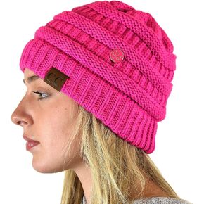 C.C Soft Stretch Cable Knit Side Epoxy Button for Mask Beanie Skully in Kuwait