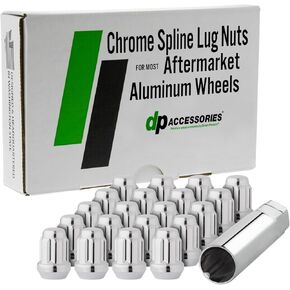 DPAccessories Lug Nuts متوافقة مع 2022-2025 Ford Maverick | نمط الشريط الأسود | عجلات الألمنيوم ما بعد البيع فقط | مجموعة من 20 عجلة المكسرات و 1 أداة | DFOMAV01A-BK/1 in Kuwait