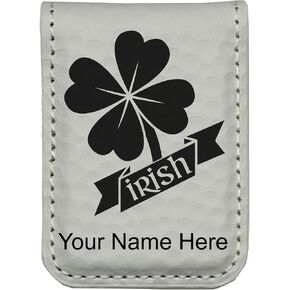 LaserGram Slim Magnetic Money Clip, Irish Clover, Personalized Engraving Included (Carbon Fiber Bronze) in Saudi Arabia