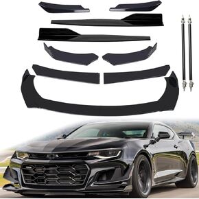 Bumper Lip Spoiler Splitter Compatible with 1997-2002 2010-2021 Chevy Camaro LS LT1 SS Coupe Convertible Bumper Spoiler Body Kit, Side Skirt, Rear Lip, Strut Splitter Rods in Saudi Arabia